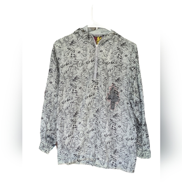 Rare 1990's GUTS Skateboard Logo Windbreaker Jacket Pullover Size "Bigger" - Picture 6 of 10